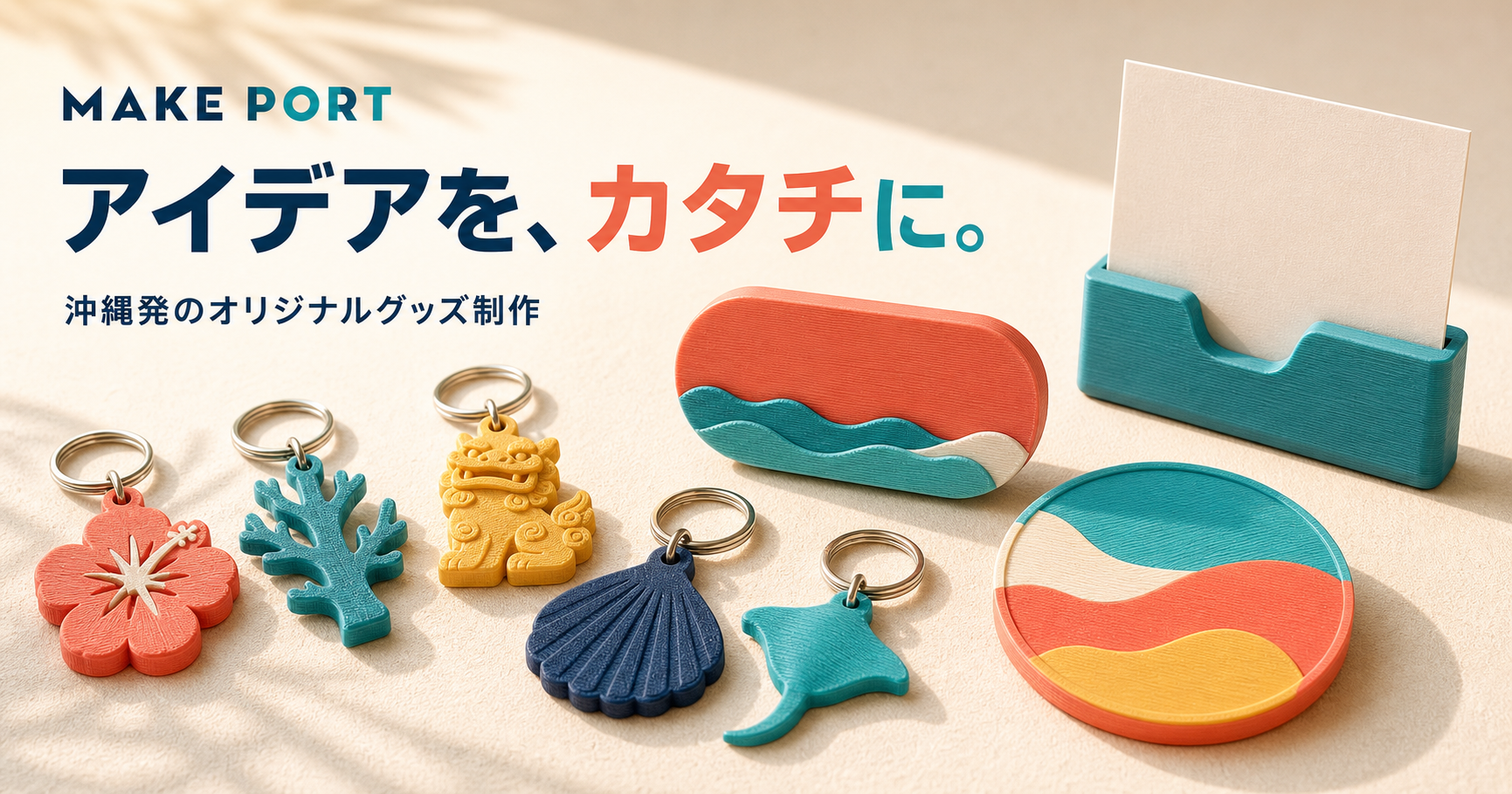 カラフルなオリジナルグッズの制作イメージ